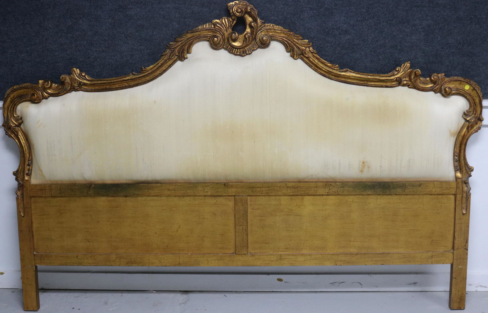 KING SIZE HOLLYWOOD HEADBOARD, CARVED & GILT (1 of 1)