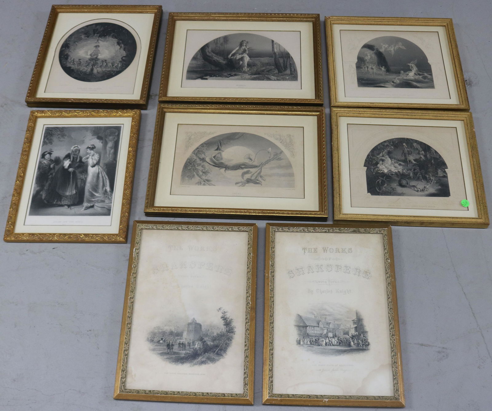 LOT OF EIGHT 19TH C. ENGRAVINGS INCLUDING "THE (1 of 4)