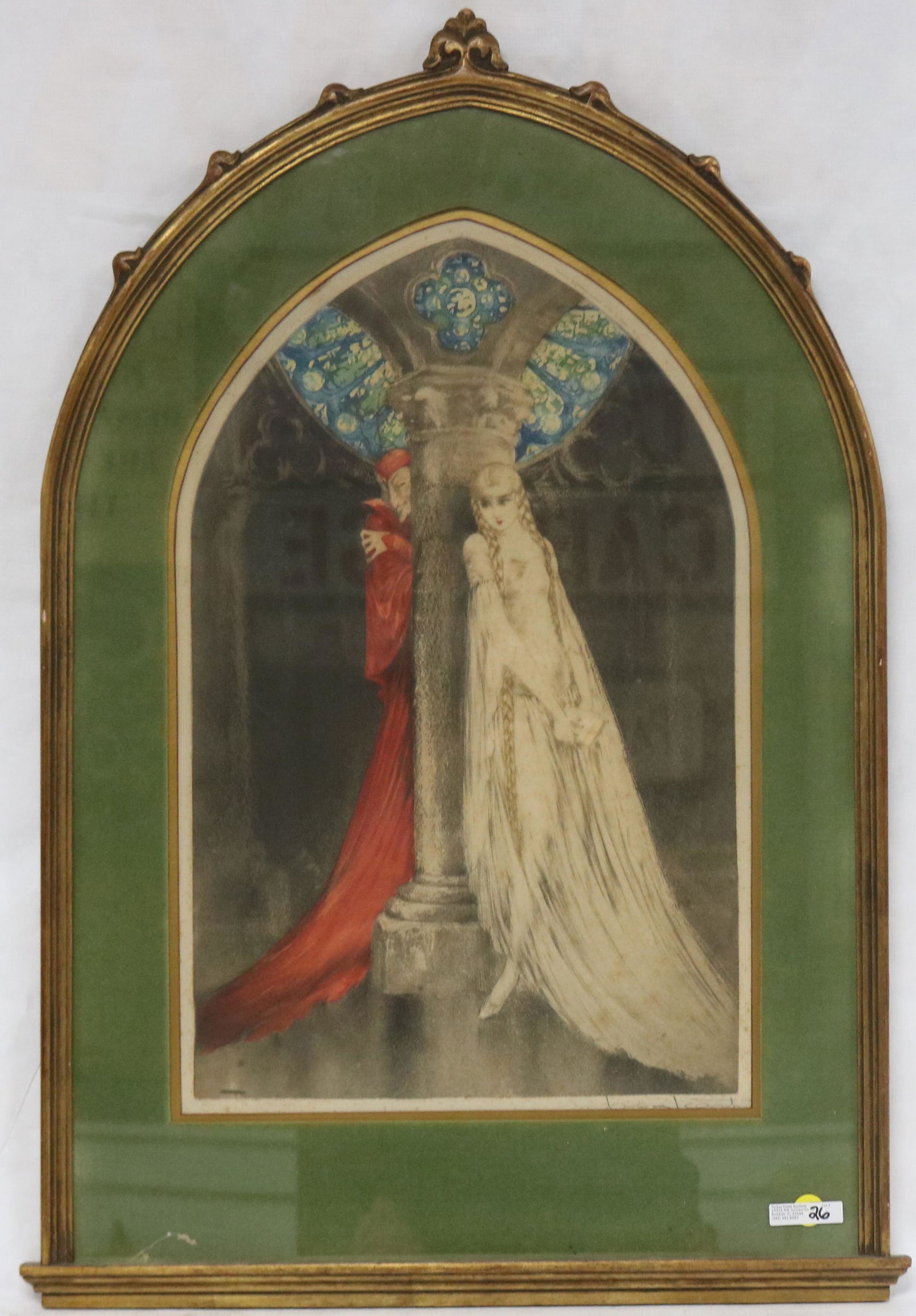 EARLY 20TH C. LOUIS ICART PRINT ENTITLED "FAUST (1 of 5)