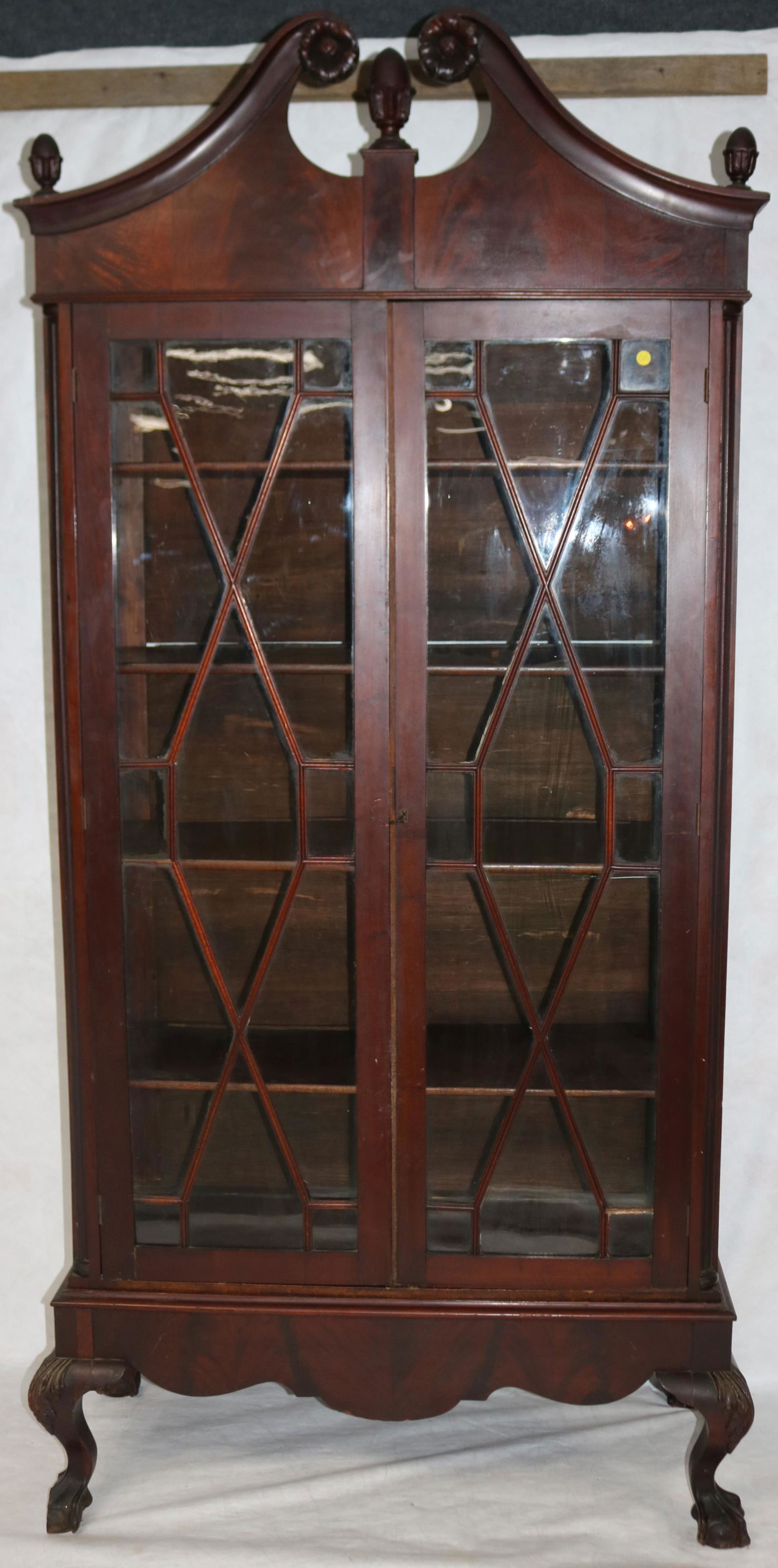 LATE 19TH C. CHIPPENDALE STYLE BOOKCASE ON STAND, (1 of 2)