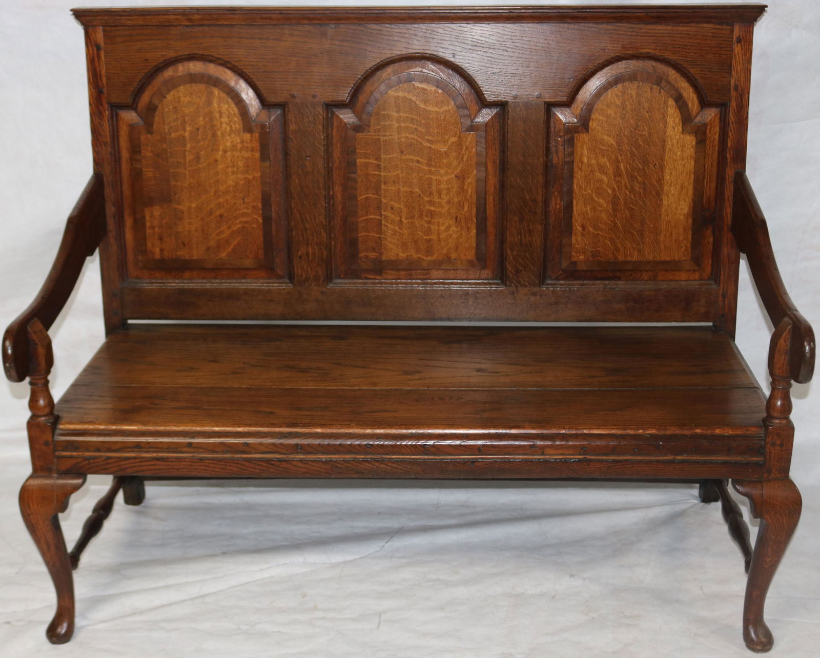 18TH C. QUEEN ANNE STYLE BENCH, RAISED PANEL (1 of 1)