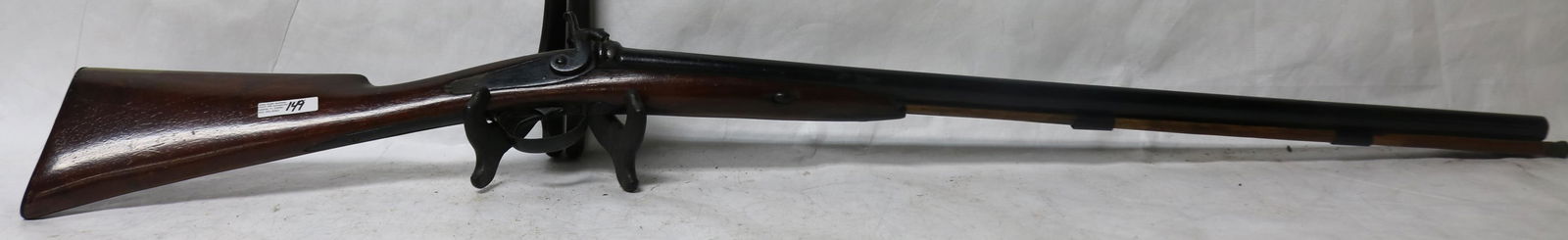 LATE 19TH C. DOUBLE BARREL PERCUSSION SHOTGUN, (1 of 2)