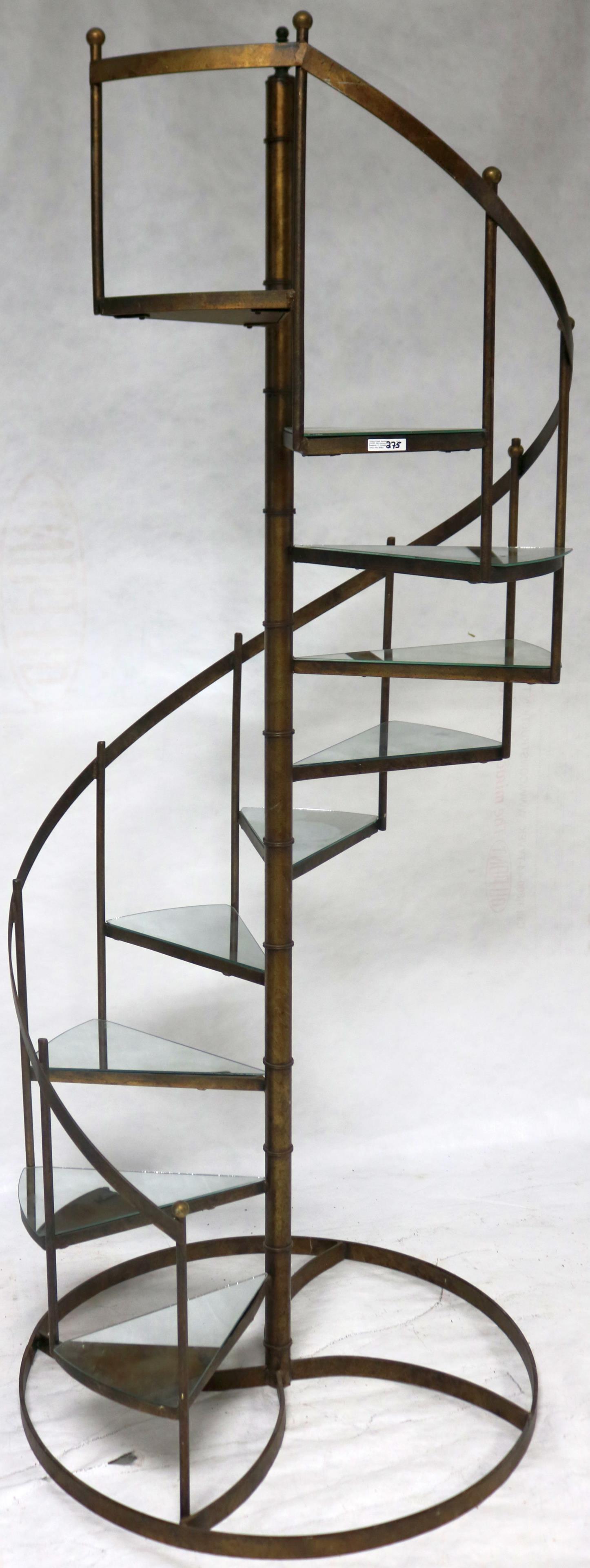 20TH C. IRON SPIRAL STAIRCASE STYLE DISPLAY RACK (1 of 1)
