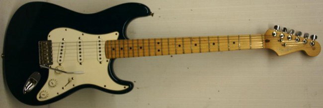FENDER STRATOCASTER ELECTRIC GUITAR,: GREEN TONE BODY, #Z2055212, 38 3/4" H