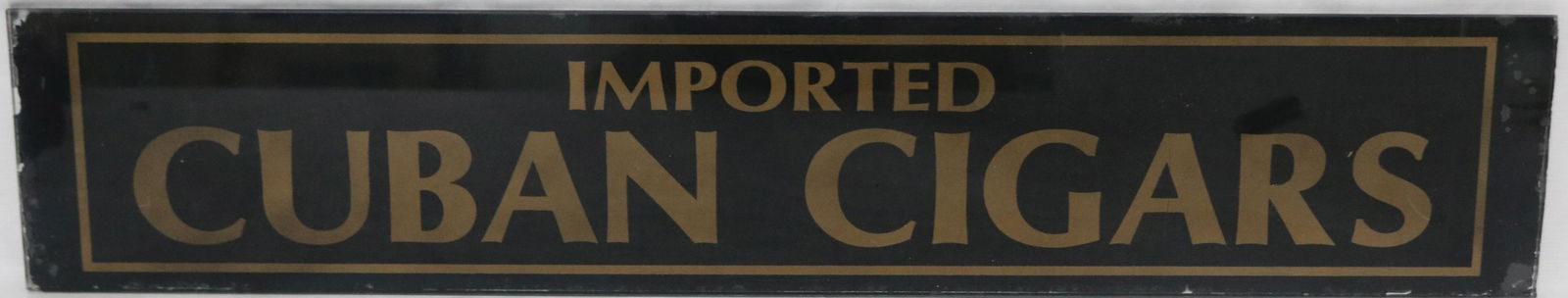REVERSE PAINTED SIGN "IMPORTED CUBAN CIGARS" 4 (1 of 1)