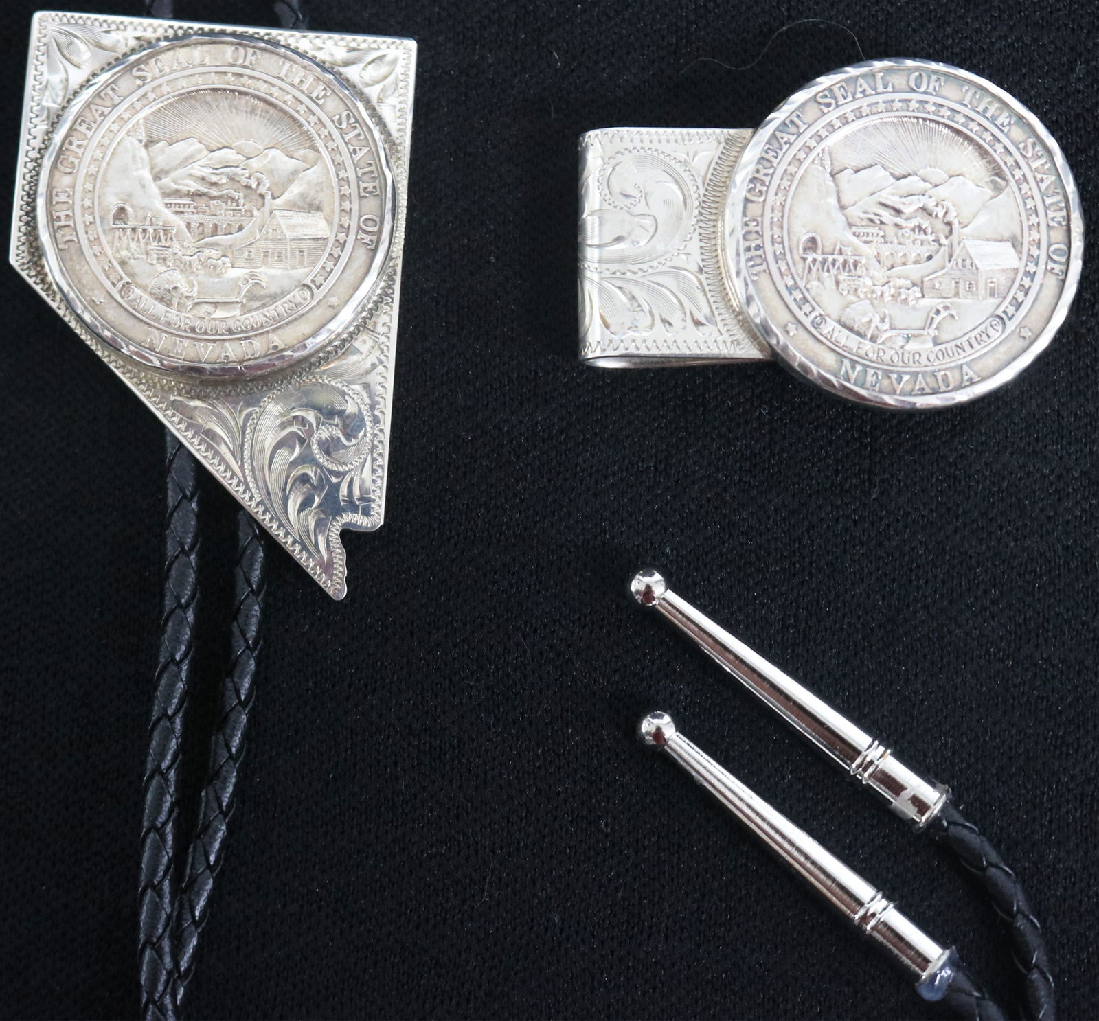 2 PCS. NEVADA STERLING JEWELRY, STERLING MOUNTS (1 of 2)