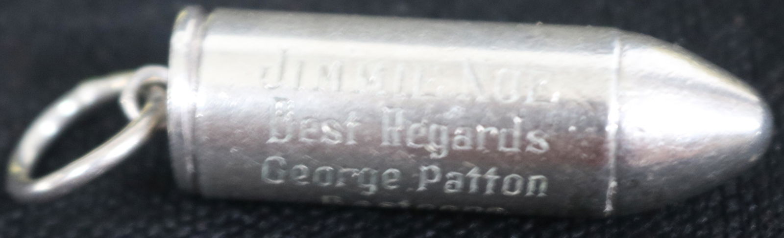 STERLING SILVER 45 CAL. BULLET PENDANT, ENGRAVED (1 of 4)