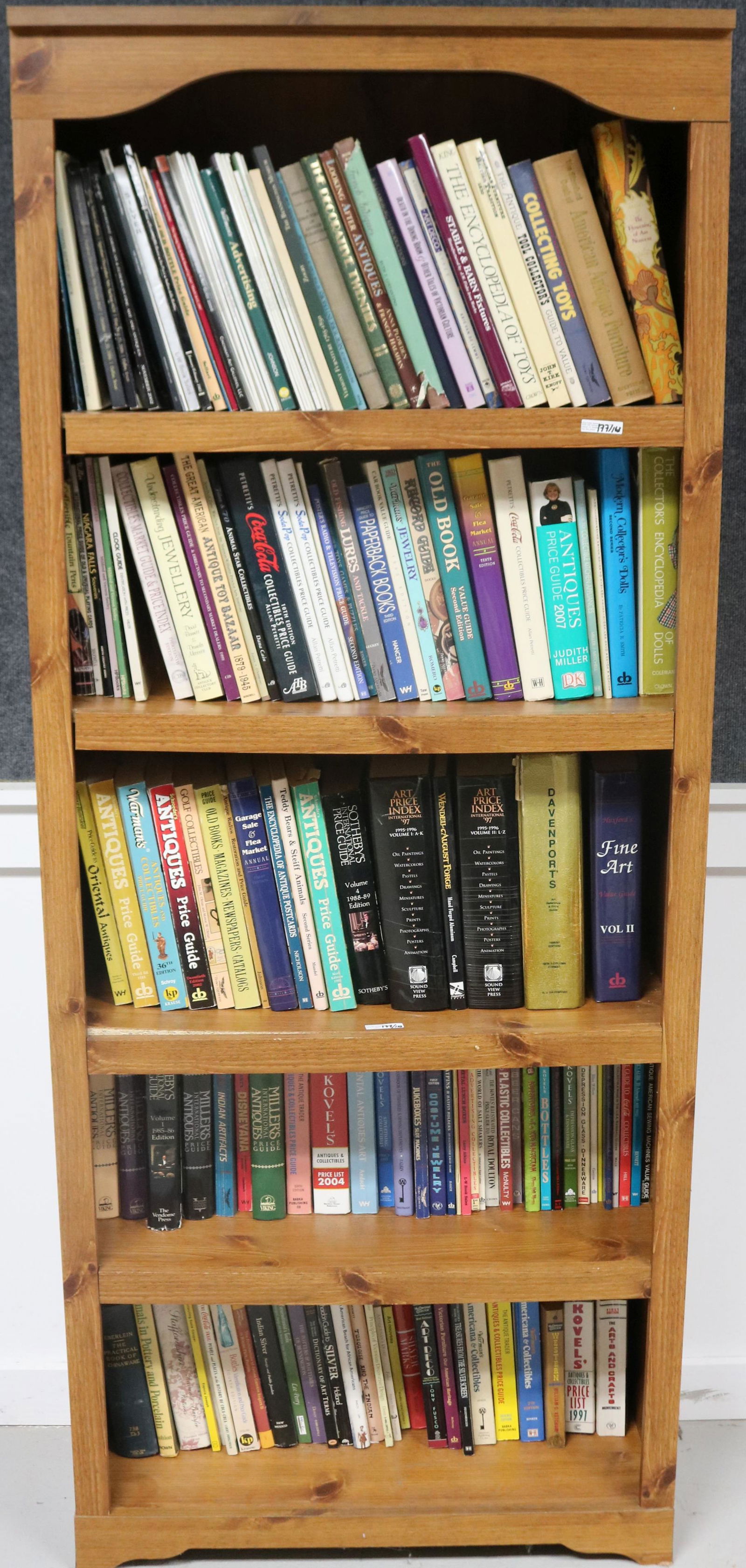 COLLECTION OF 163 ANTIQUE REFERENCE BOOKS, TOYS, (1 of 4)