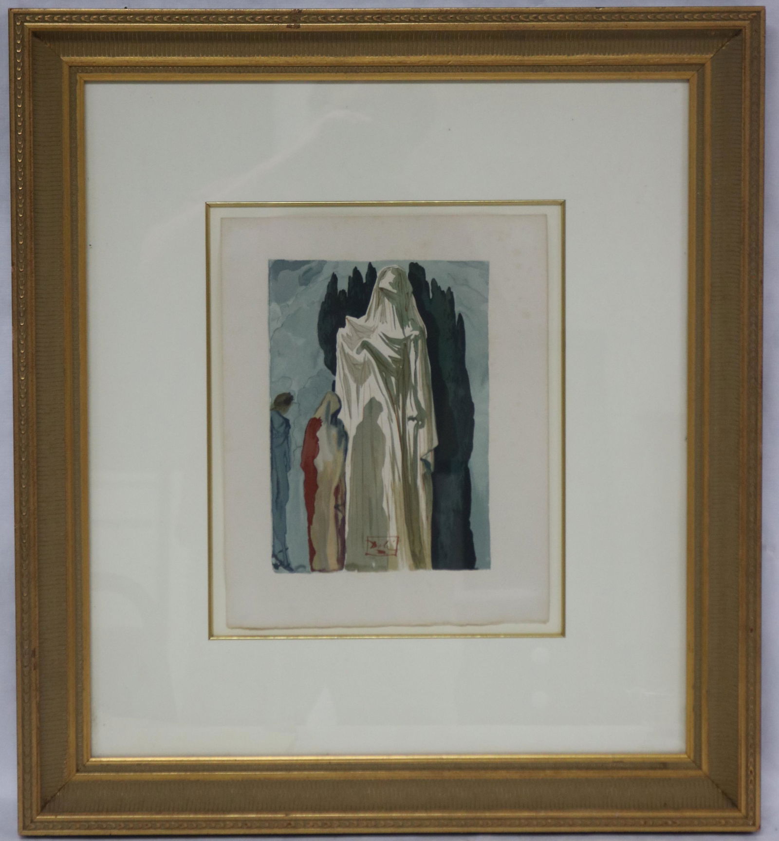 FRAMED & GLAZED DALI LITHOGRAPH, FROM DIVINE (1 of 2)