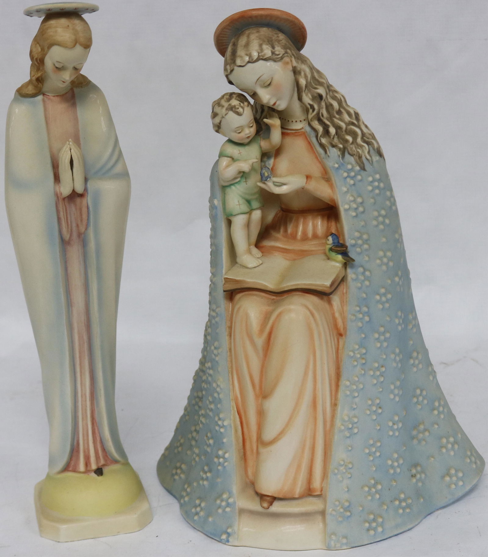 2 HUMMEL FIGURINES, FLOWERED MADONNA & CHILDS, (1 of 3)