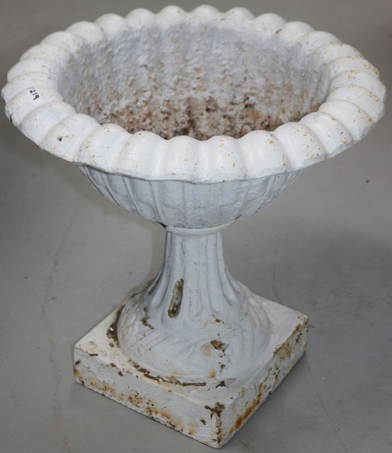 19TH C. CAST IRON URN, 2 PART CONSTRUCTION, (1 of 1)