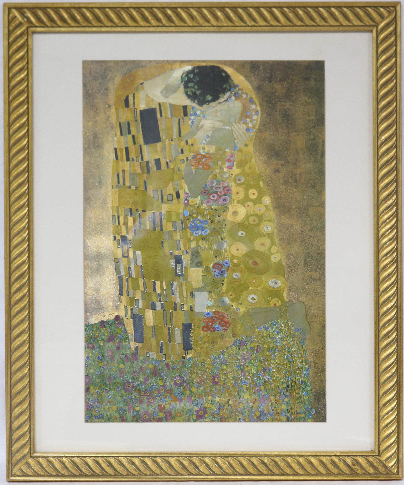 LARGE FRAMED PRINT "THE KISS" BY KLIMT, IN (1 of 1)