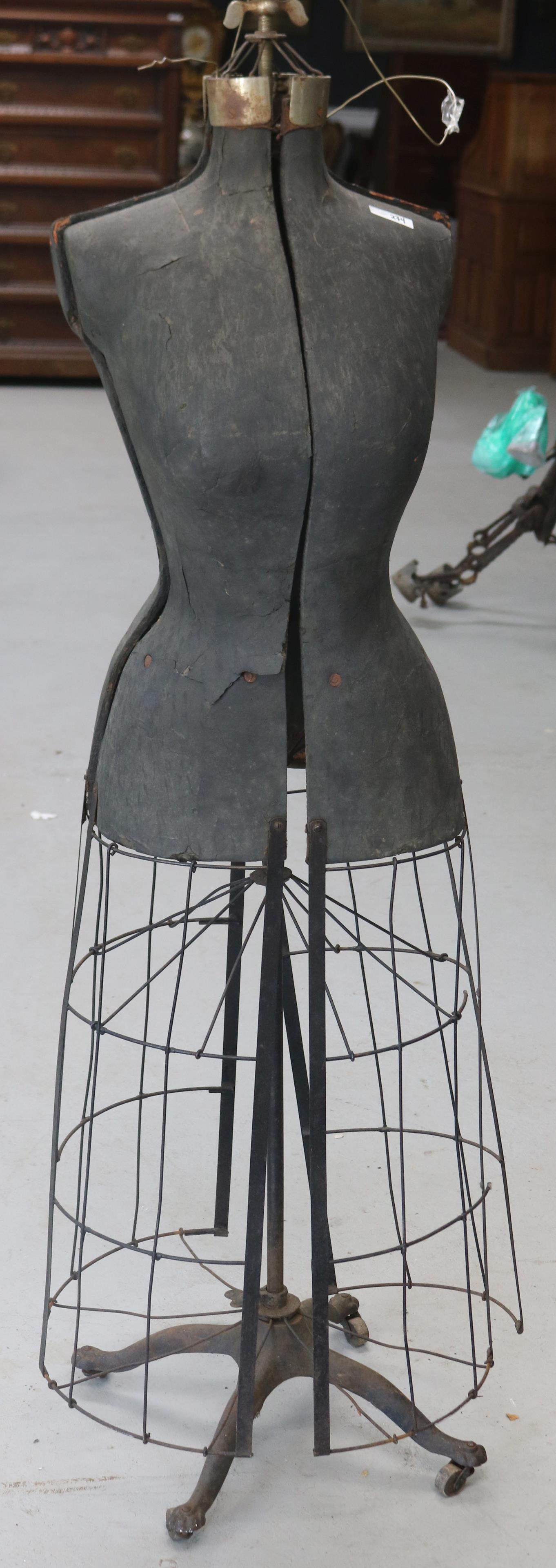 EARLY 20TH C. DRESS FORM, 59" H, 20" W (1 of 1)