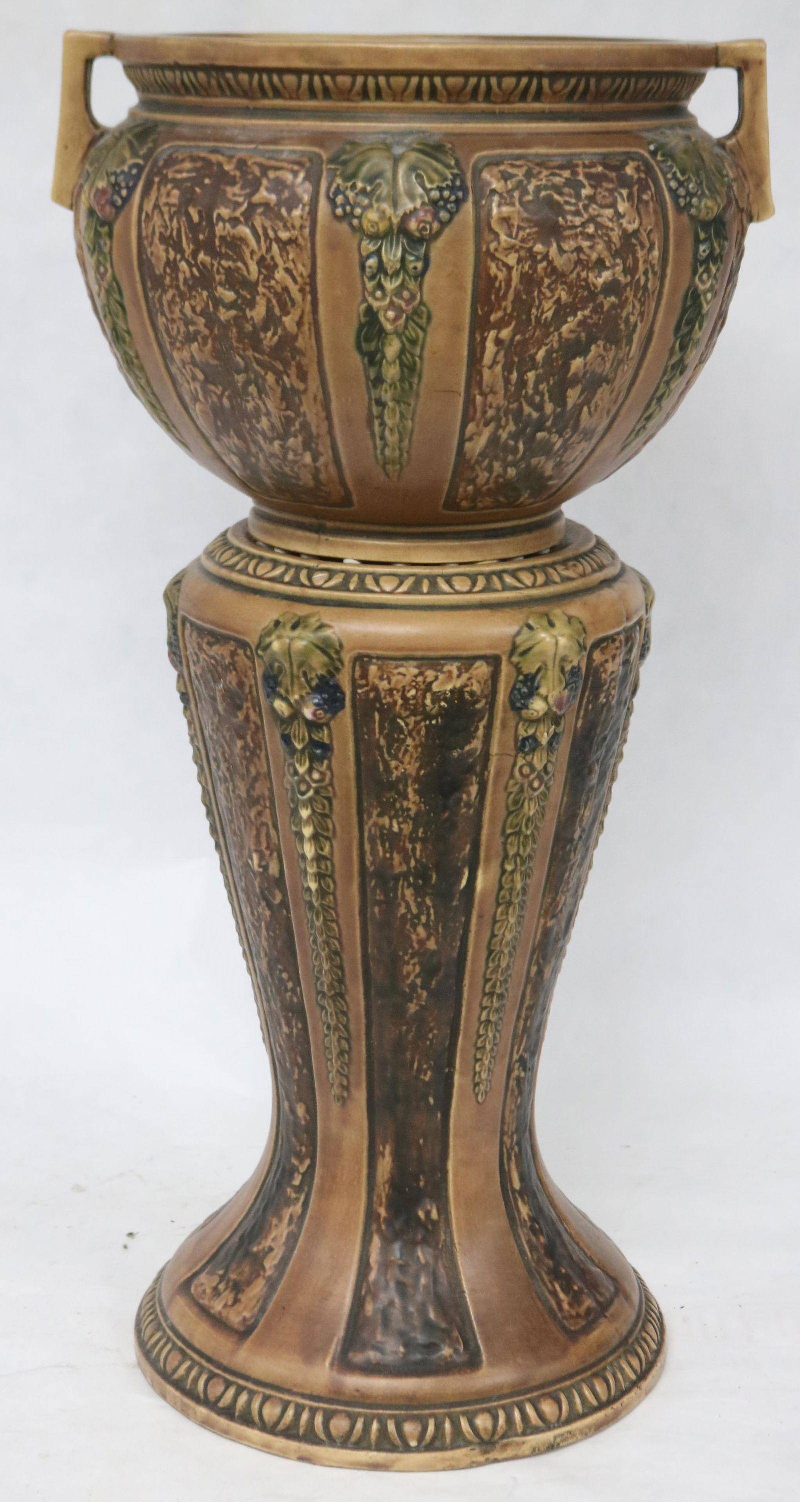 ROSEVILLE FLORENTINE, C. 1924 JARDINIÈRE WITH (1 of 4)