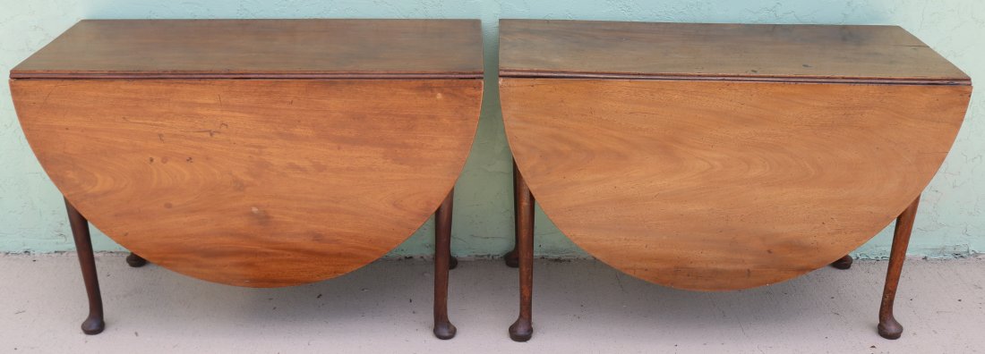 19TH C. QUEEN ANNE STYLE BANQUET TABLE, MAHOGANY, (1 of 3)