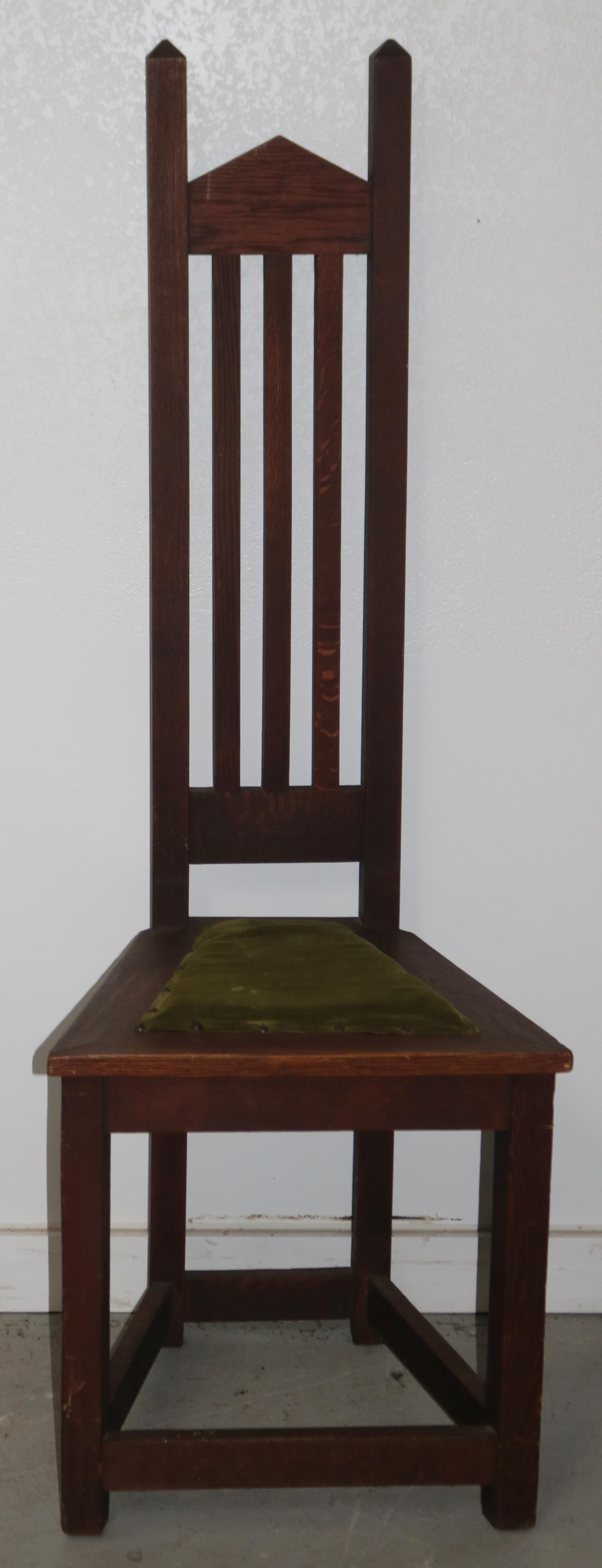 MISSION OAK HIGH BACK CHAIR, ORIGINAL FINISH, 54" (1 of 1)