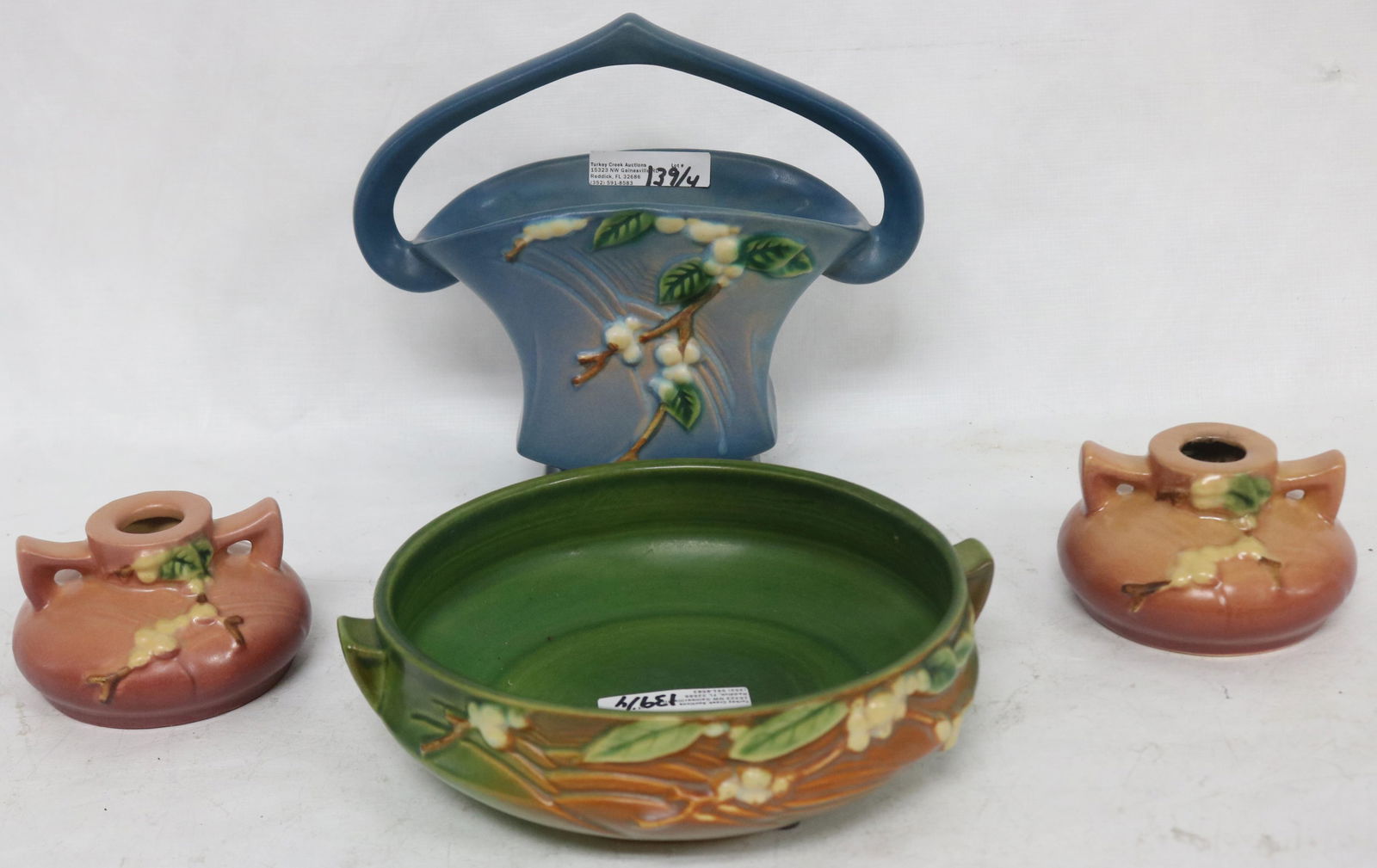 4 PCS. ROSEVILLE, SNOWBERRY, 1 BK-7" HANDLED (1 of 1)