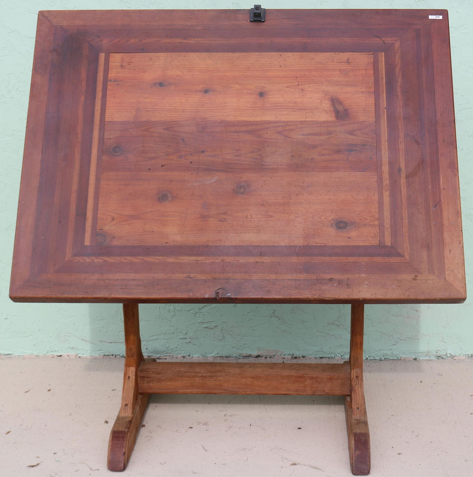 HEAVY DUTY WOOD DRAFTING TABLE, VARIEGATED WOOD (1 of 3)