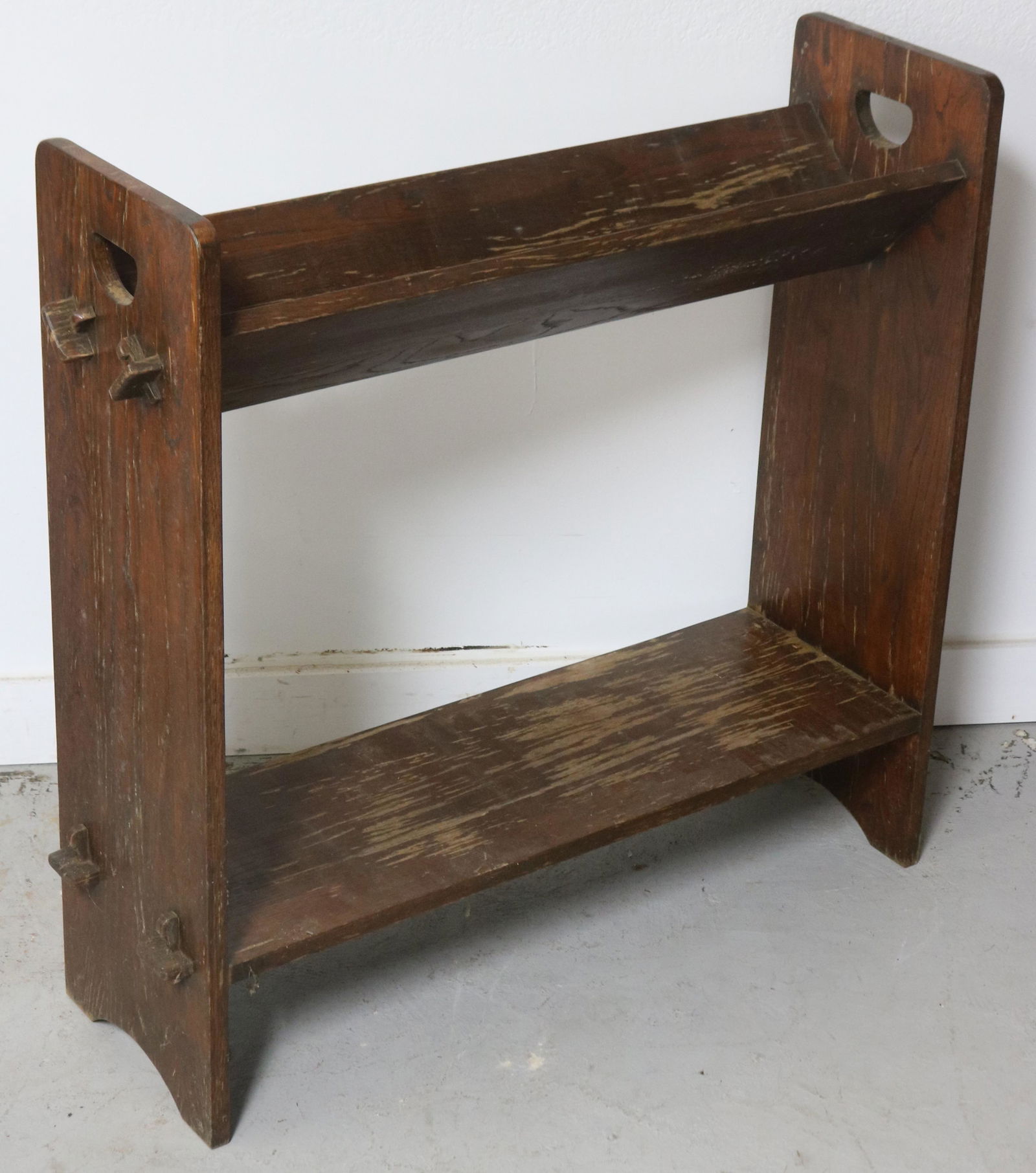 MISSION OAK BOOK STAND, MORTISE CONSTRUCTION, (1 of 2)