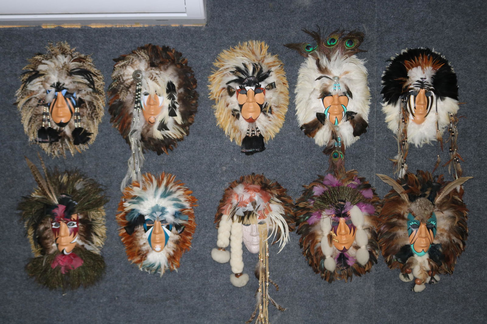 TEN SOUTHWESTERN DECORATIVE MASKS (1 of 4)
