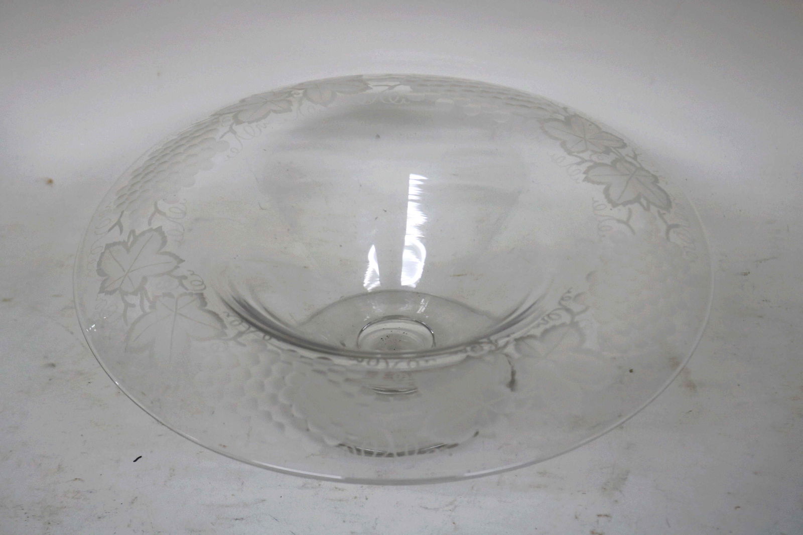 BLOWN CLEAR GLASS FOOTED COMPOTE BY PAIRPOINT (1 of 2)