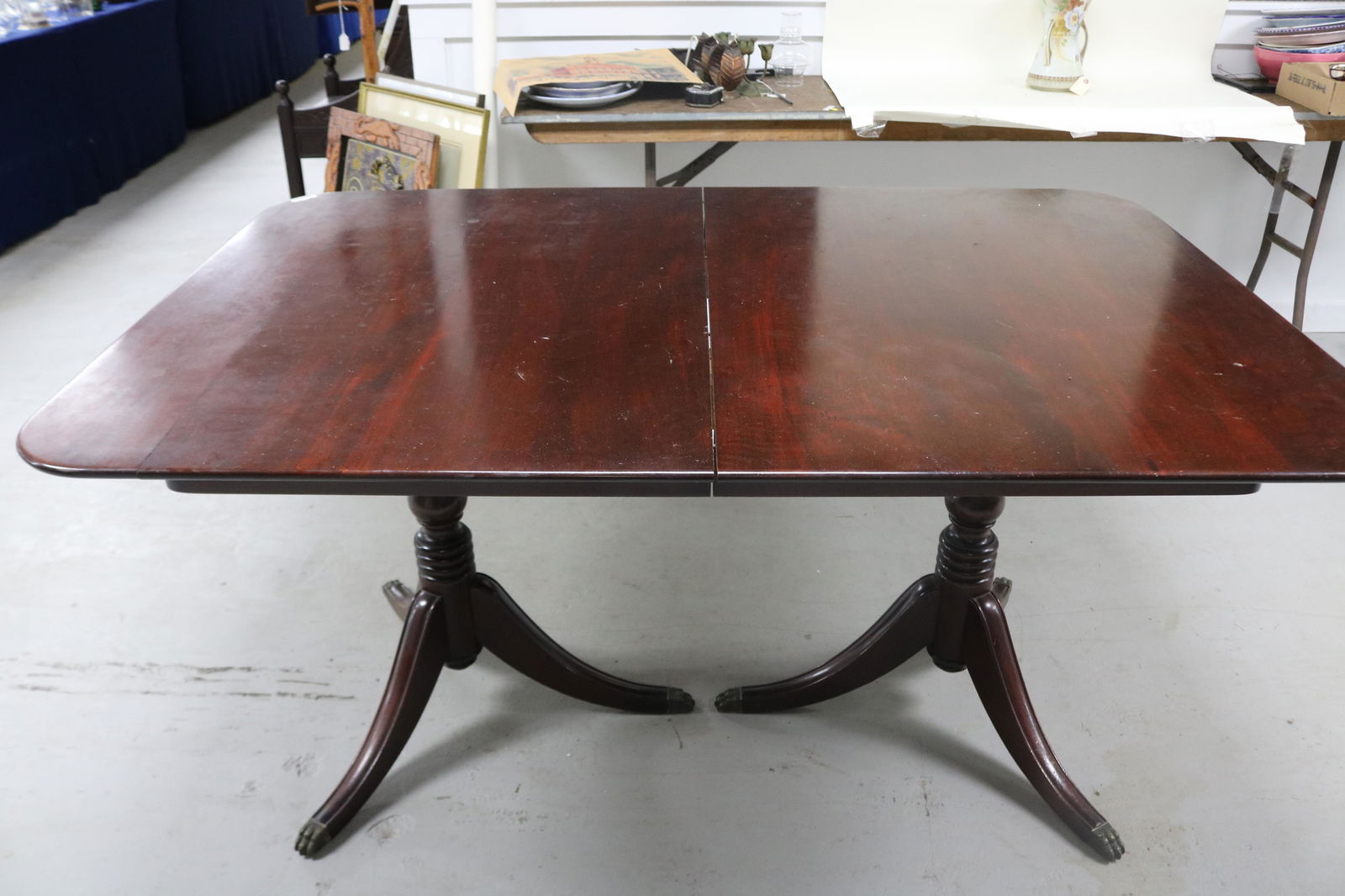 SOLID MAHOGANY DINING TABLE (1 of 3)