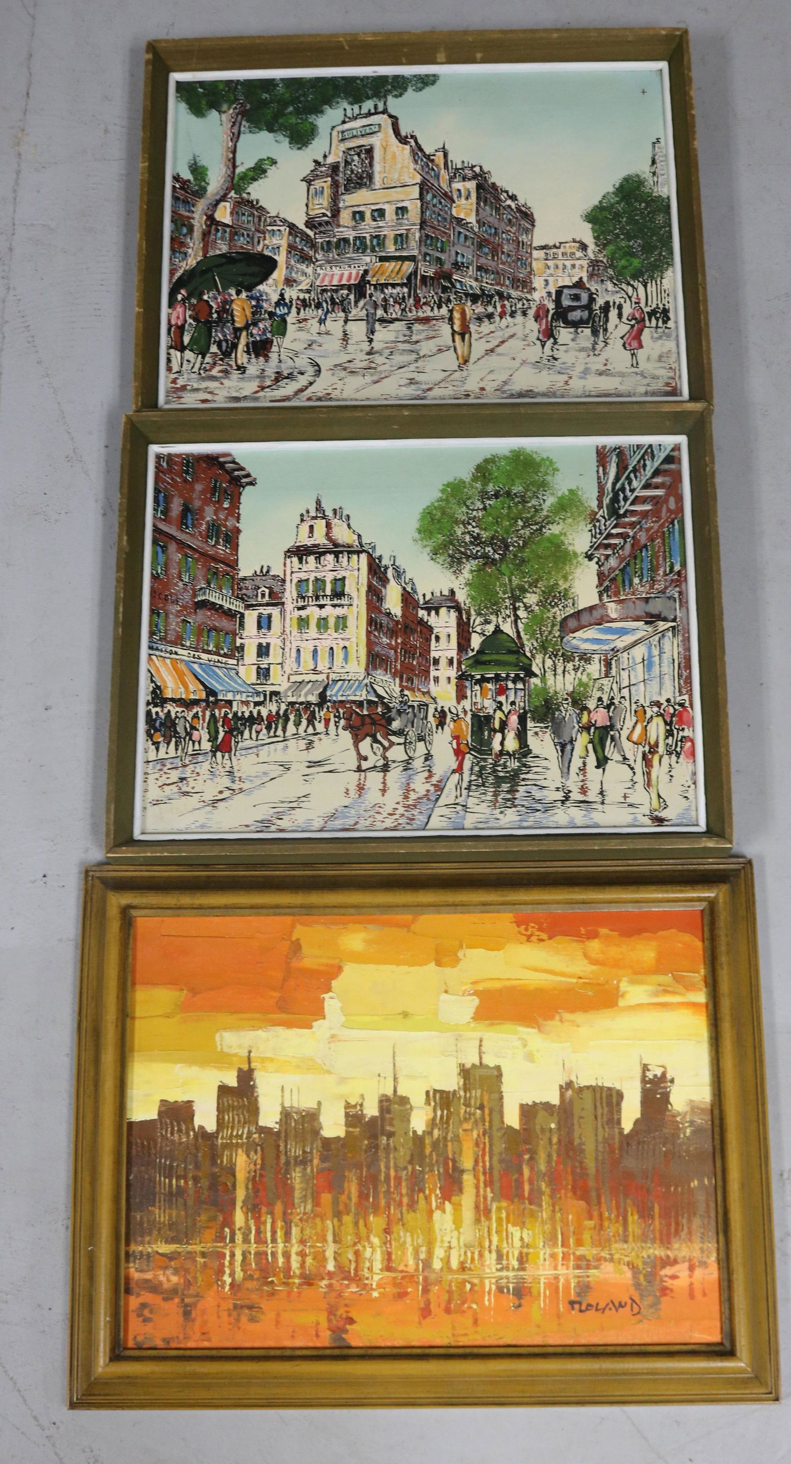 LOT OF 3 OIL ON CANVAS (1 of 2)