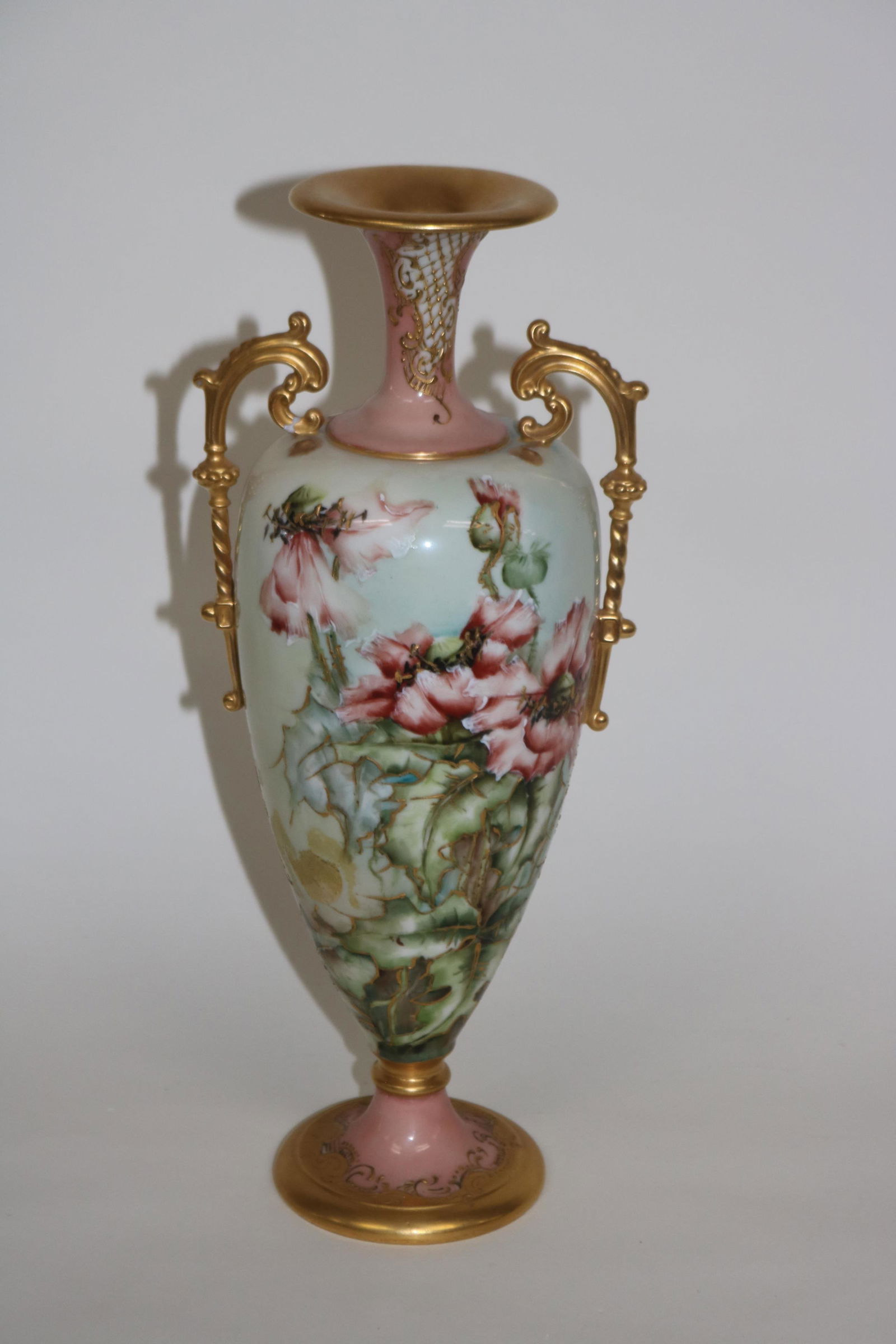 LENOX BELLEEK HANDLED VASE (1 of 4)