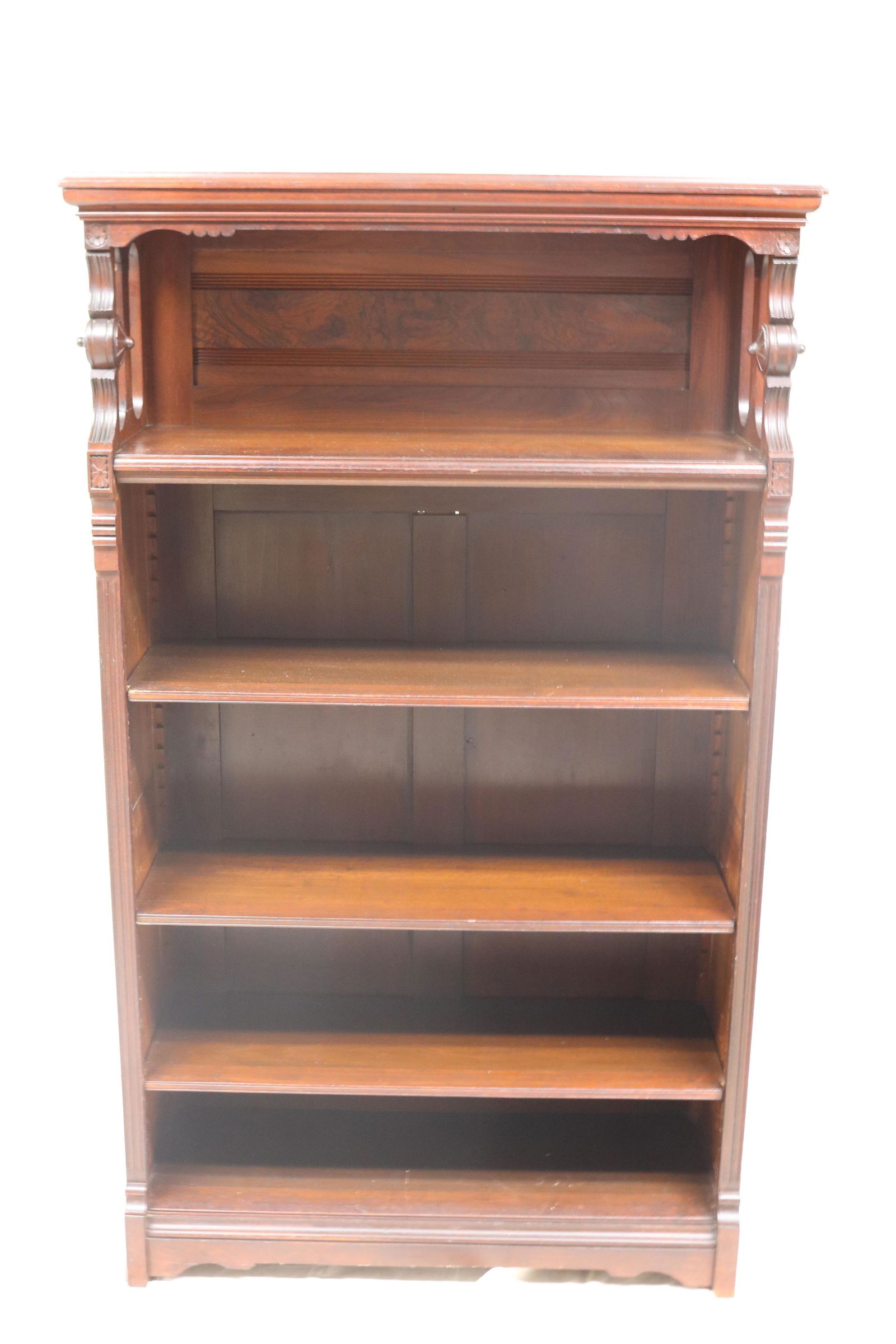 LATE 19TH CENTURY VICTORIAN OPEN FRONT BOOKCASE (1 of 6)