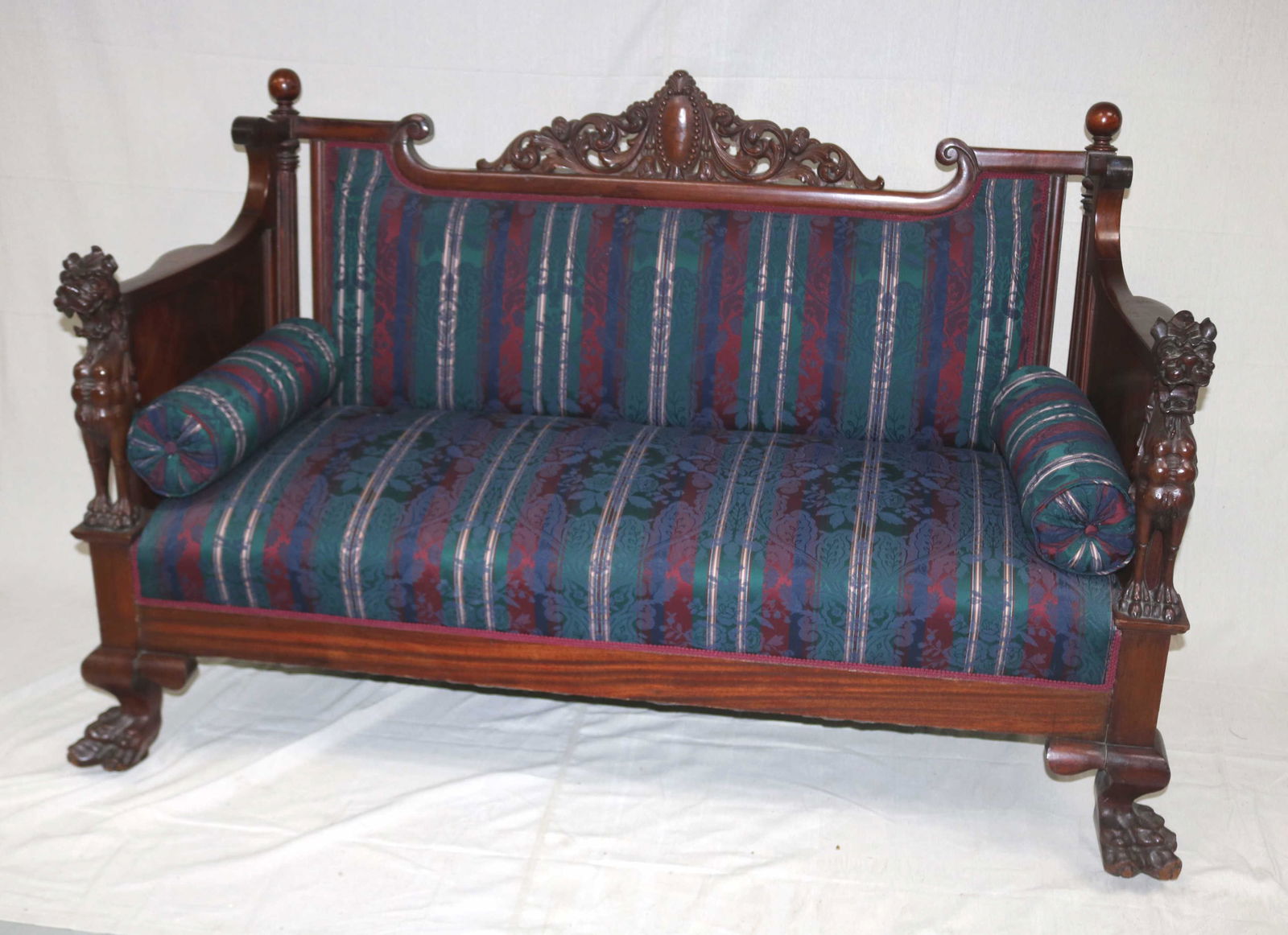 LATE 19TH CENTURY MAHOGANY SOFA (1 of 4)