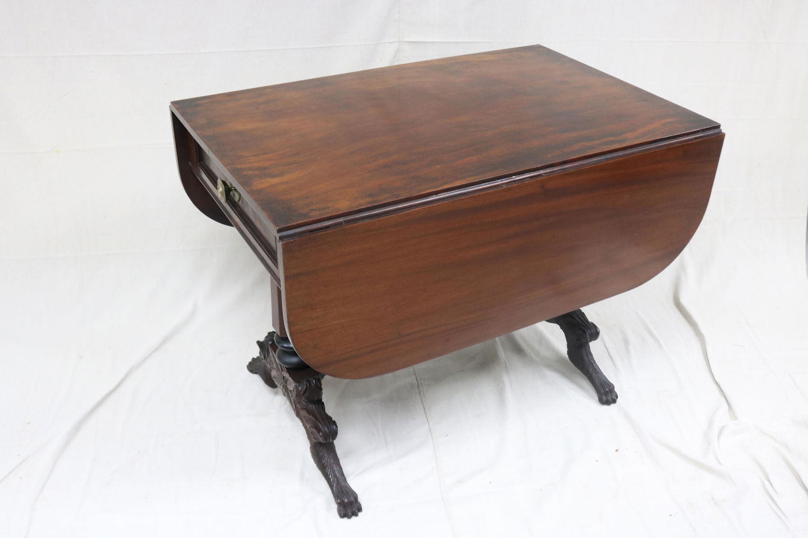 19TH CENTURY MAHOGANY DROP LEAF TABLE (1 of 3)