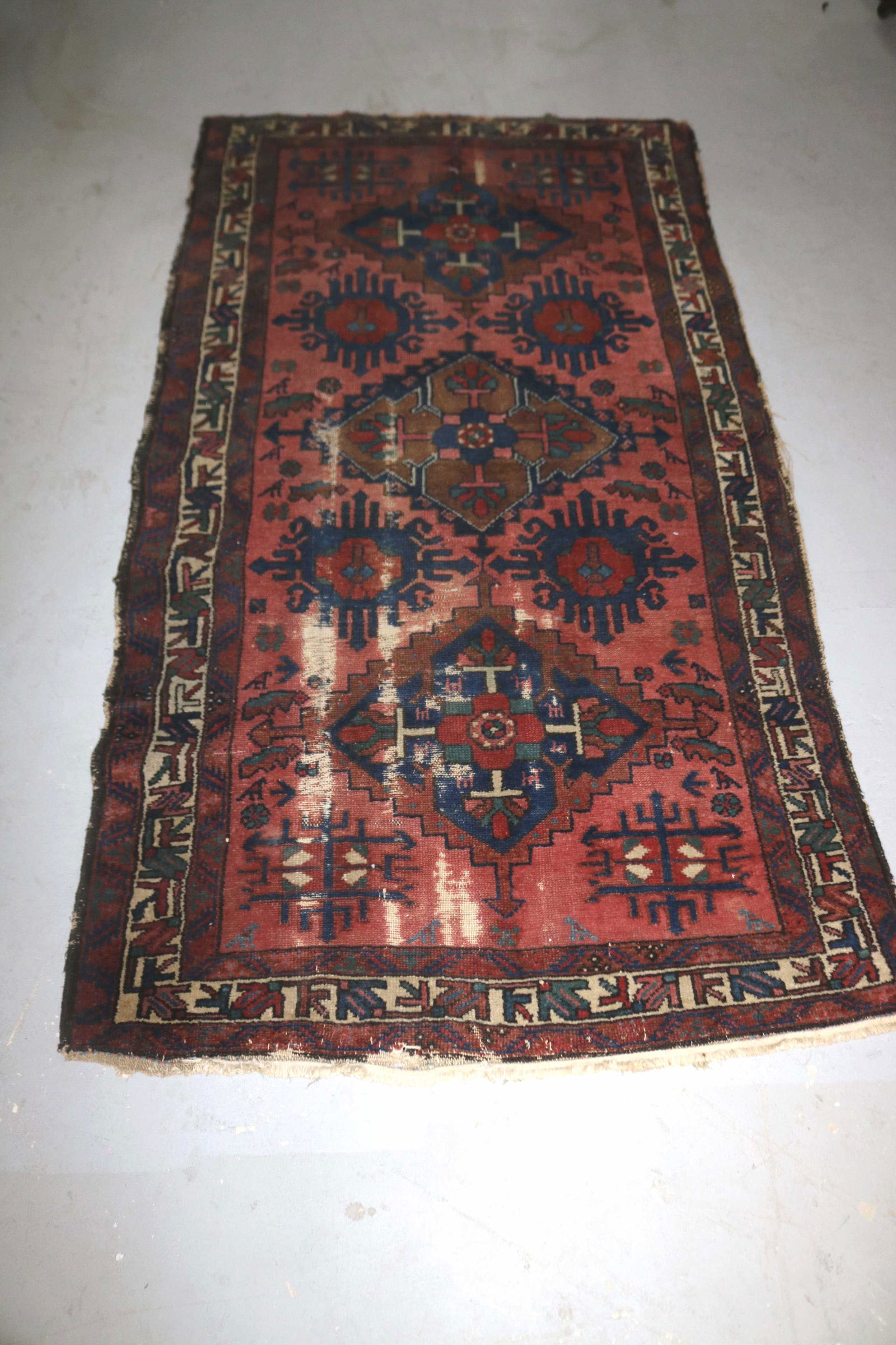 WORN ORIENTAL RUG (1 of 2)