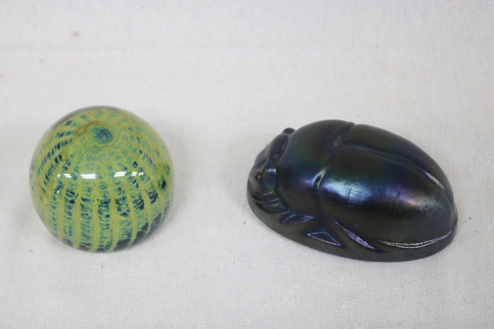 TWO ART GLASS PAPERWEIGHTS (1 of 2)