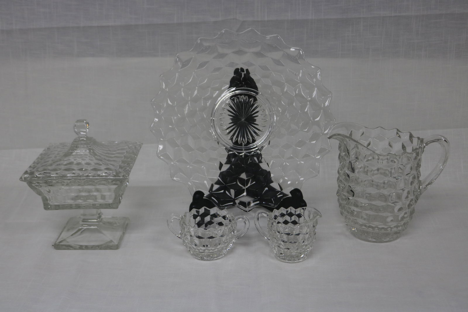 FIVE PIECES OF FOSTORIA PATTERN GLASS, AMERICAN (1 of 3)