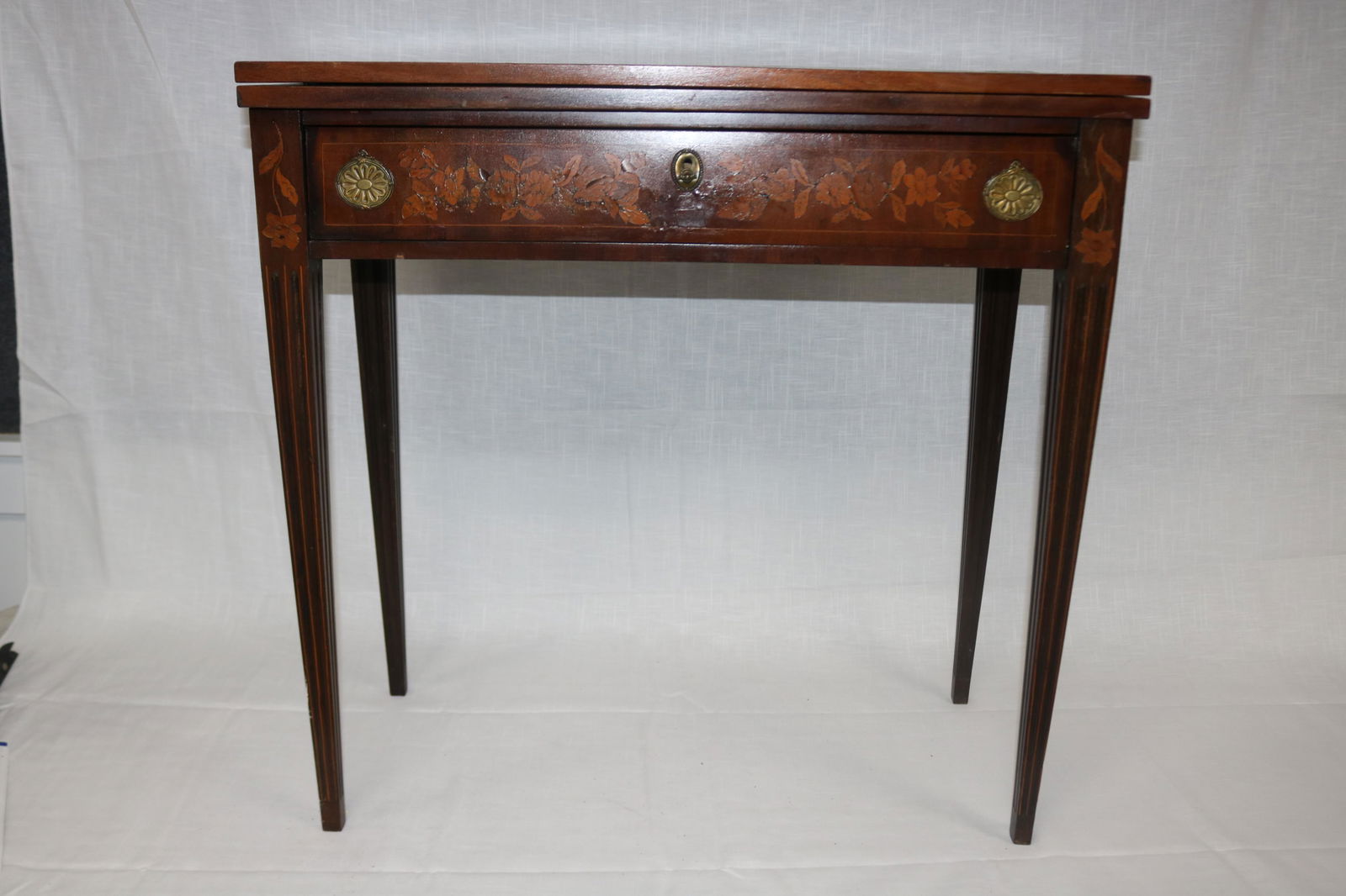 LATE 19TH CENTURY MAHOGANY CARD TABLE (1 of 5)