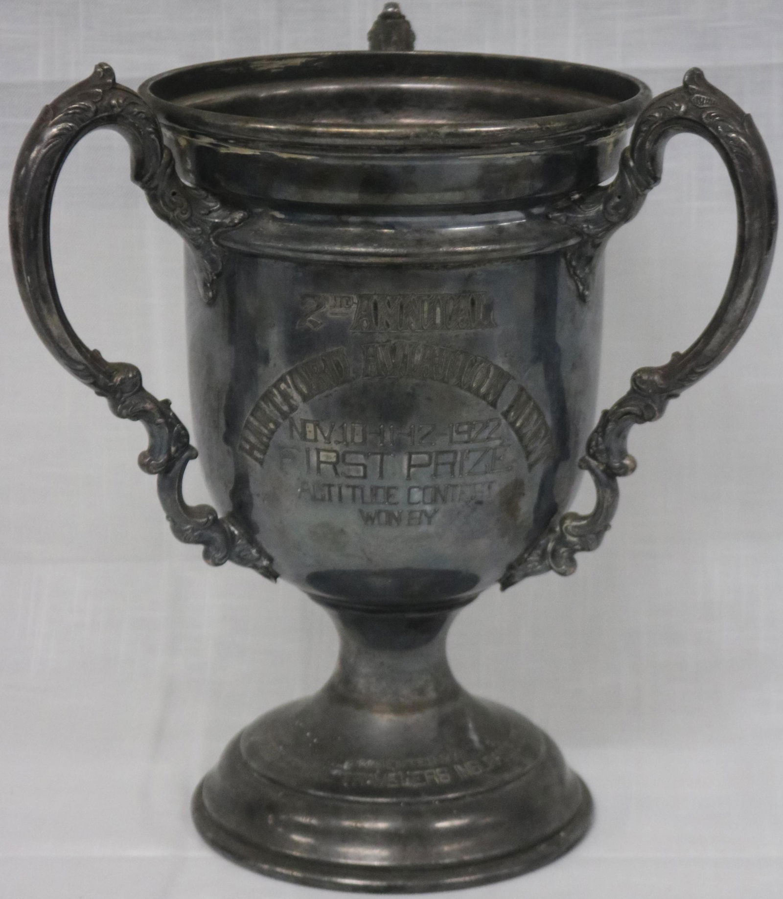 LARGE SILVER PLATED TROPHY (1 of 5)