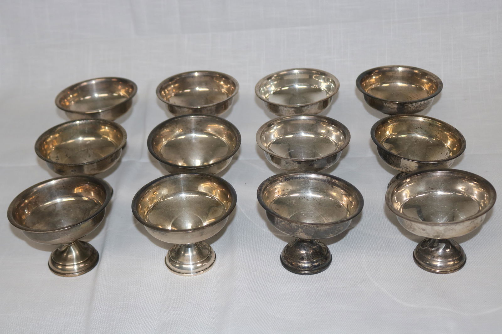 TWELVE NATIONAL STERLING SILVER WEIGHTED SHERBETS (1 of 4)