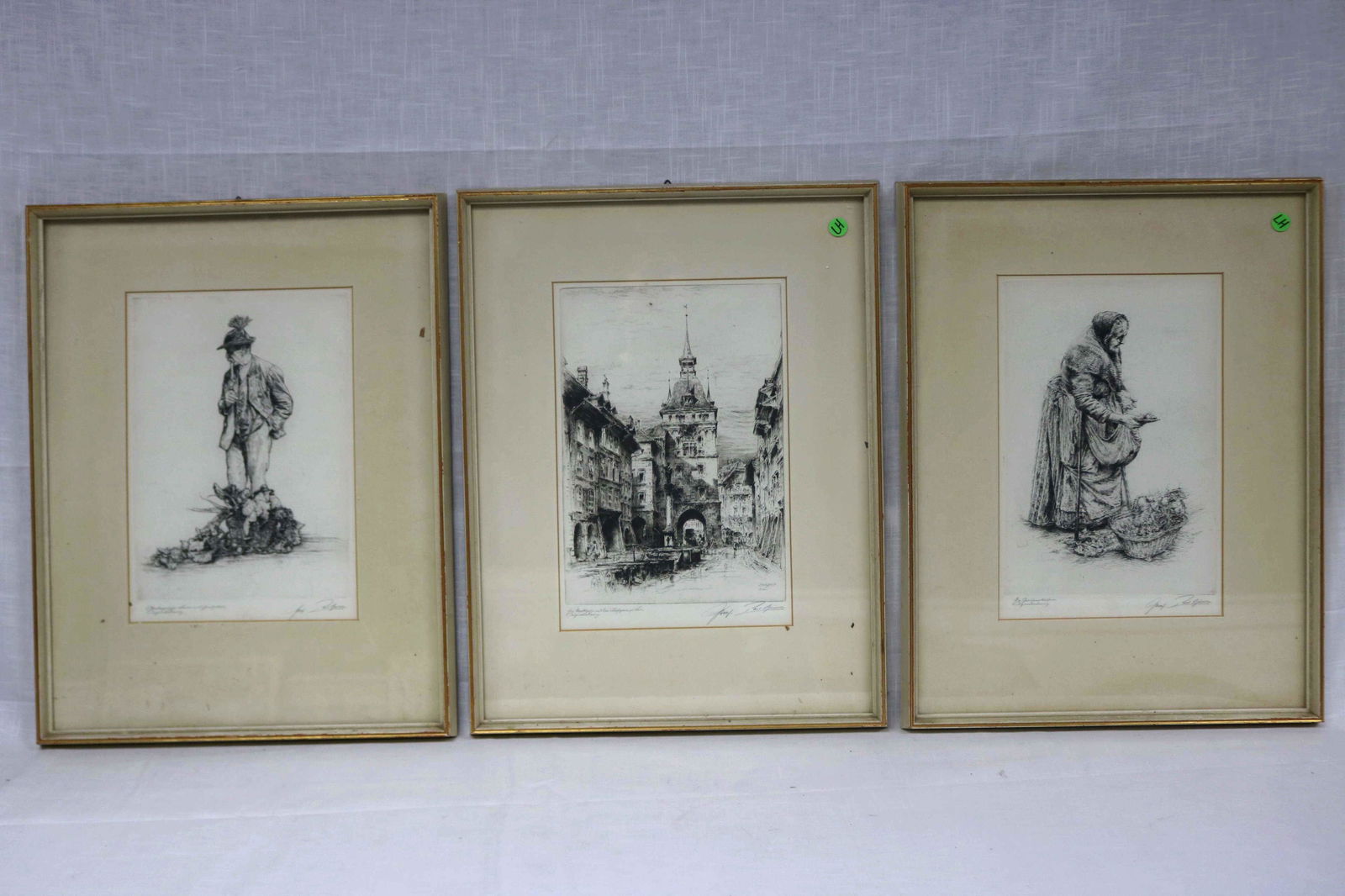 THREE ETCHINGS BY PAUL GEISSLER (GERMAN 1881-1965) (1 of 5)