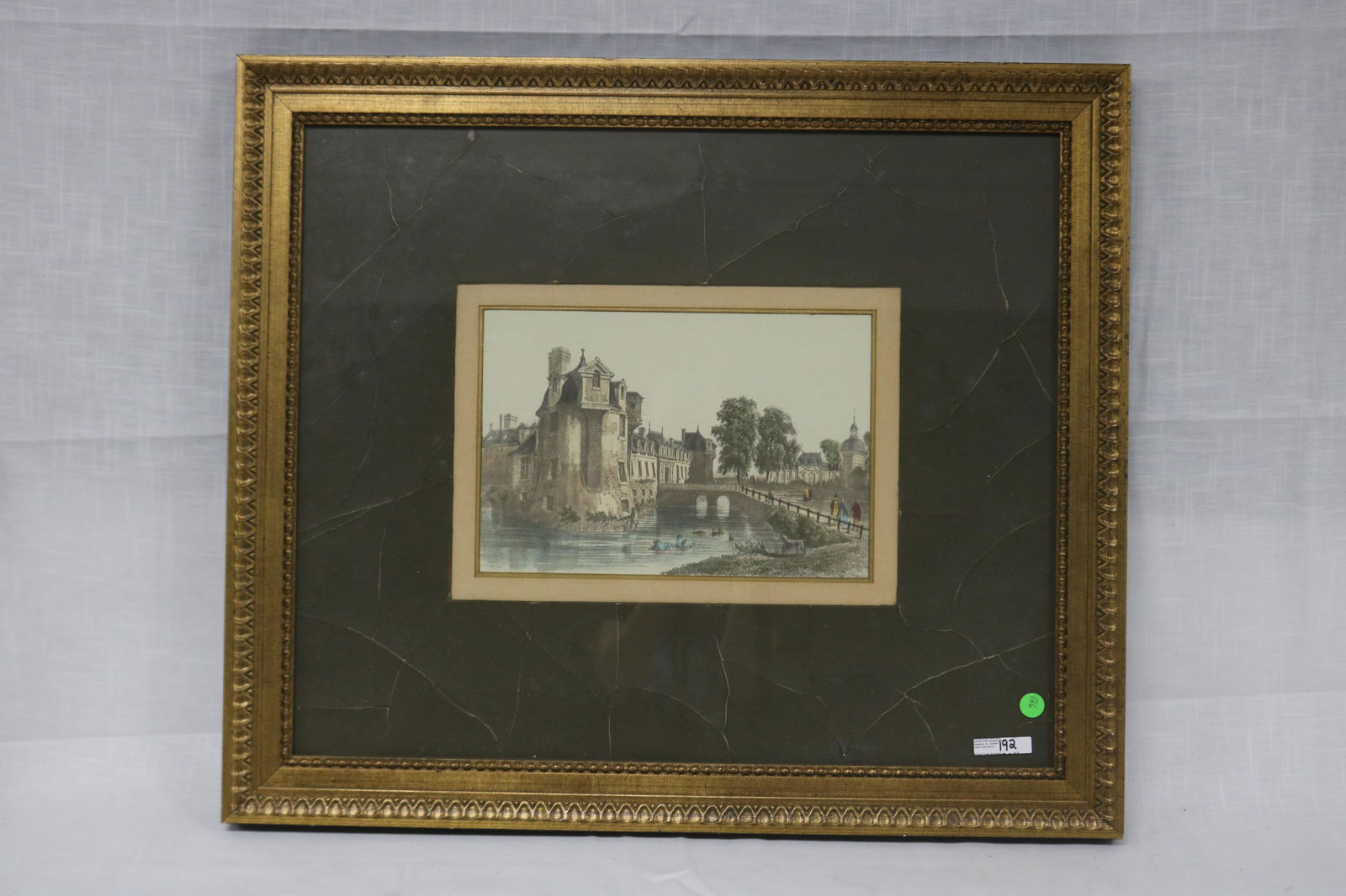 FRAMED HAND COLORED LITHOGRAPH (1 of 3)