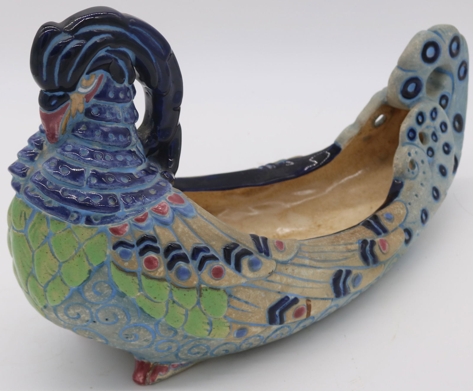 LARGE AMPHORA POTTERY BIRD FORM PLANTER, 9 1/2" (1 of 2)