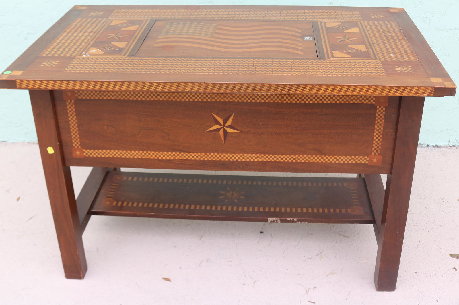 EXCEPTIONAL EARLY 20TH C. FOLK ART INLAID (1 of 6)