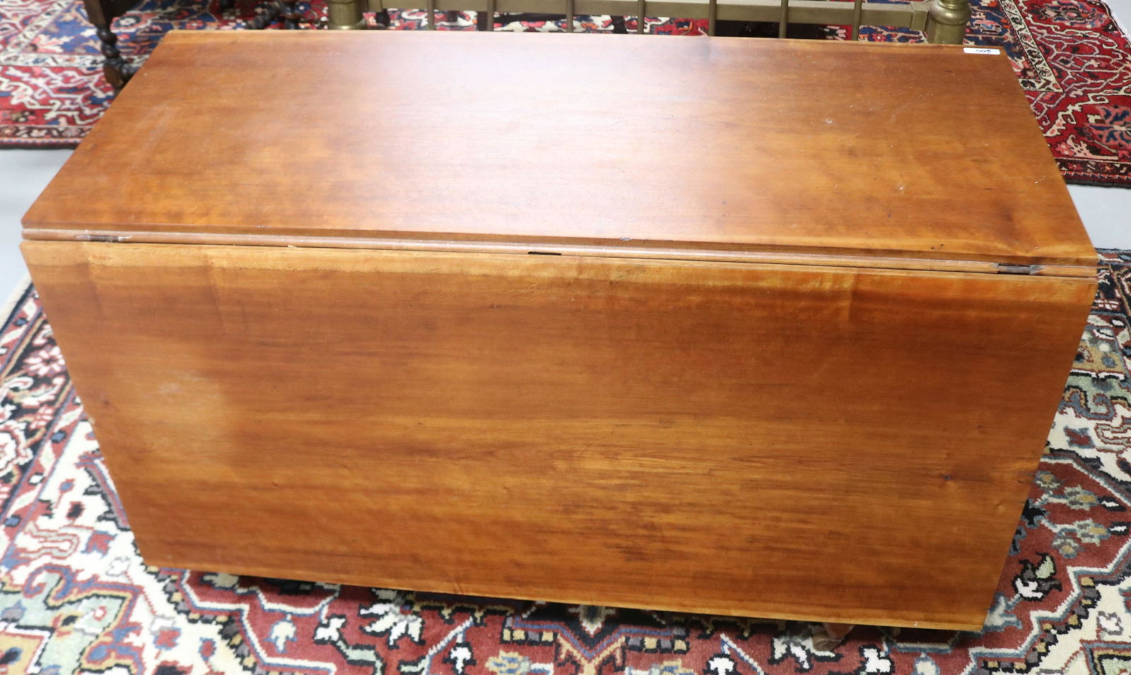 19TH C. SOLID CHERRY DROP LEAF TABLE, SWING LEG, (1 of 4)