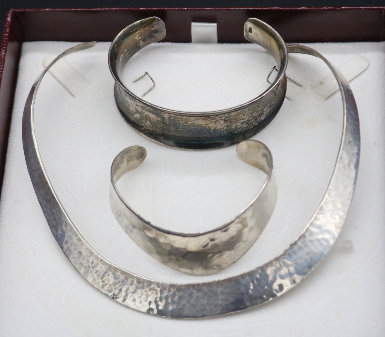 3 PCS. DESIGNER MEXICAN JEWELRY, HAND HAMMERED (1 of 1)