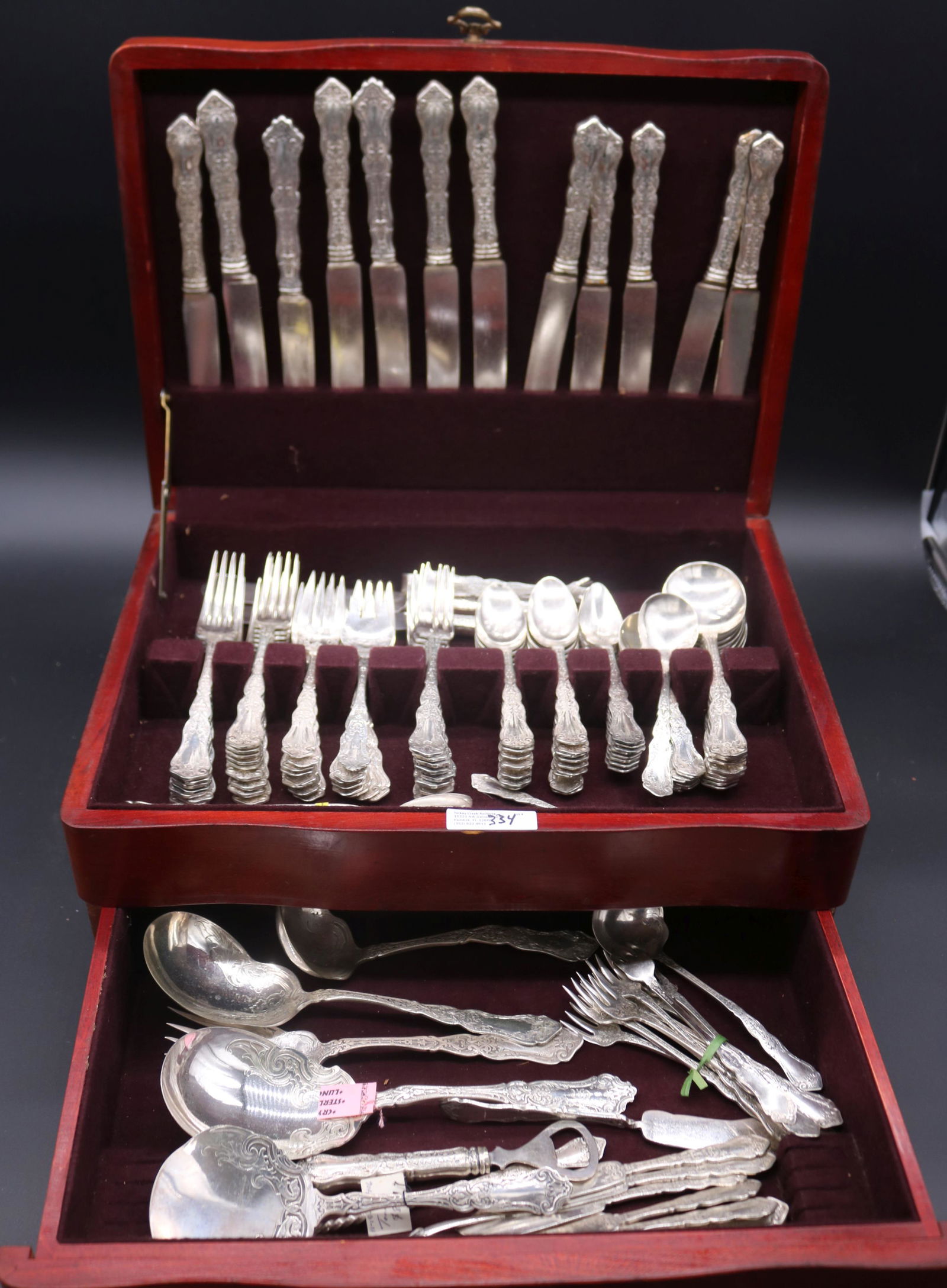 141 PCS. ROGERS SILVER PLATED FLATWARE IN BOX, (1 of 4)