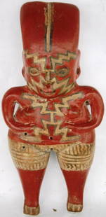 PRE-COLUMBIAN STYLE FEMALE FIGURE: 13" L, 6" W, 2 1/2" D, PLEASE SEE TERMS & CONDITIONS