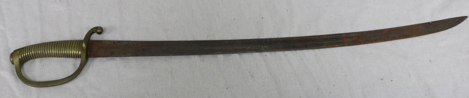 19TH C. CALVARY SWORD, BRASS HANDLE, 30 1/2" L, (1 of 2)
