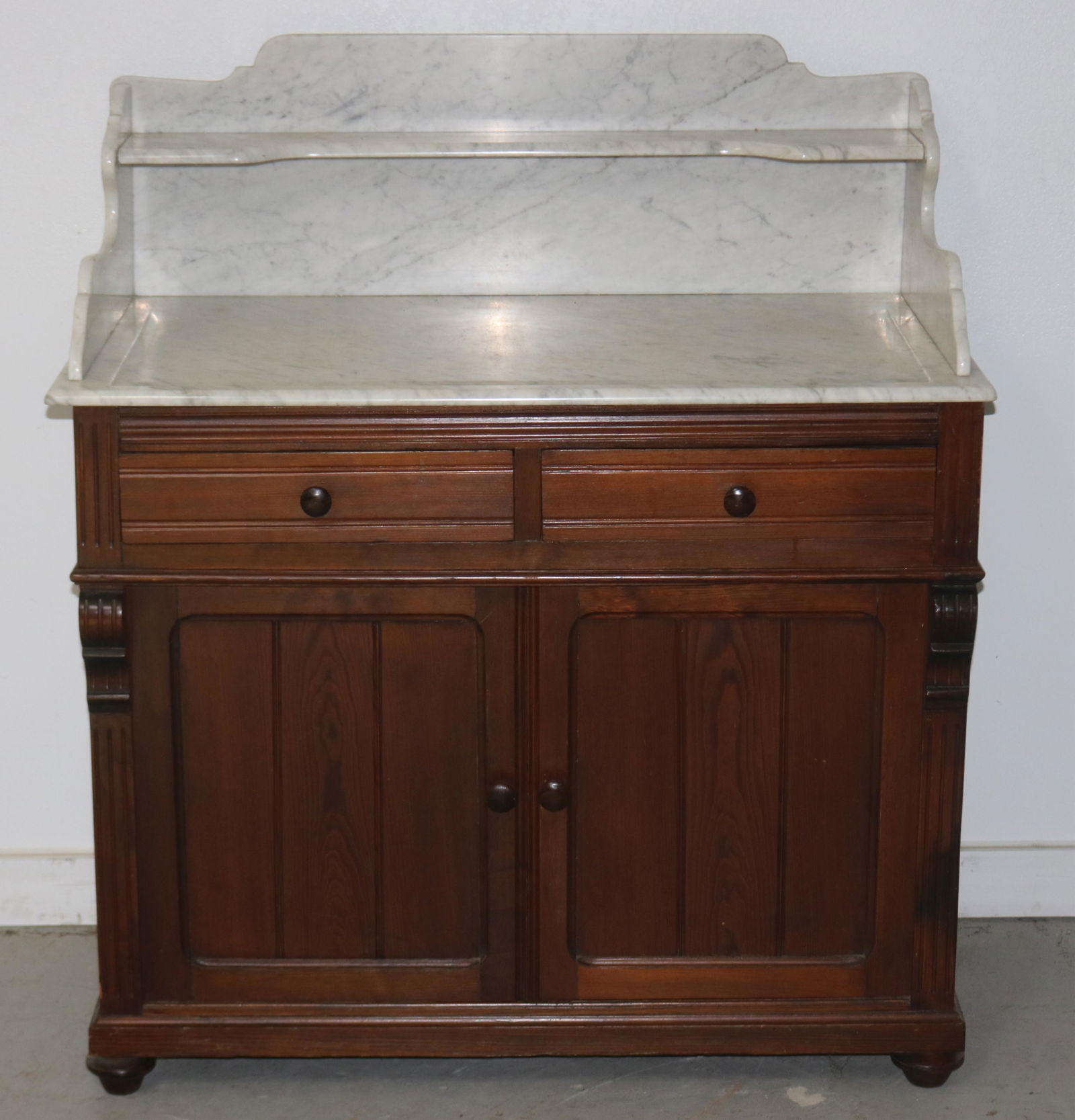 LATE 19TH C. VICTORIAN WALNUT WASH STAND WITH (1 of 1)