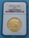 2006 $50 GOLD BUFFALO, .9999 FINE MS70 , SLABBED