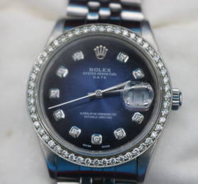 ROLEX STAINLESS STEEL WATCH, STYLE 15000, JUBILEE