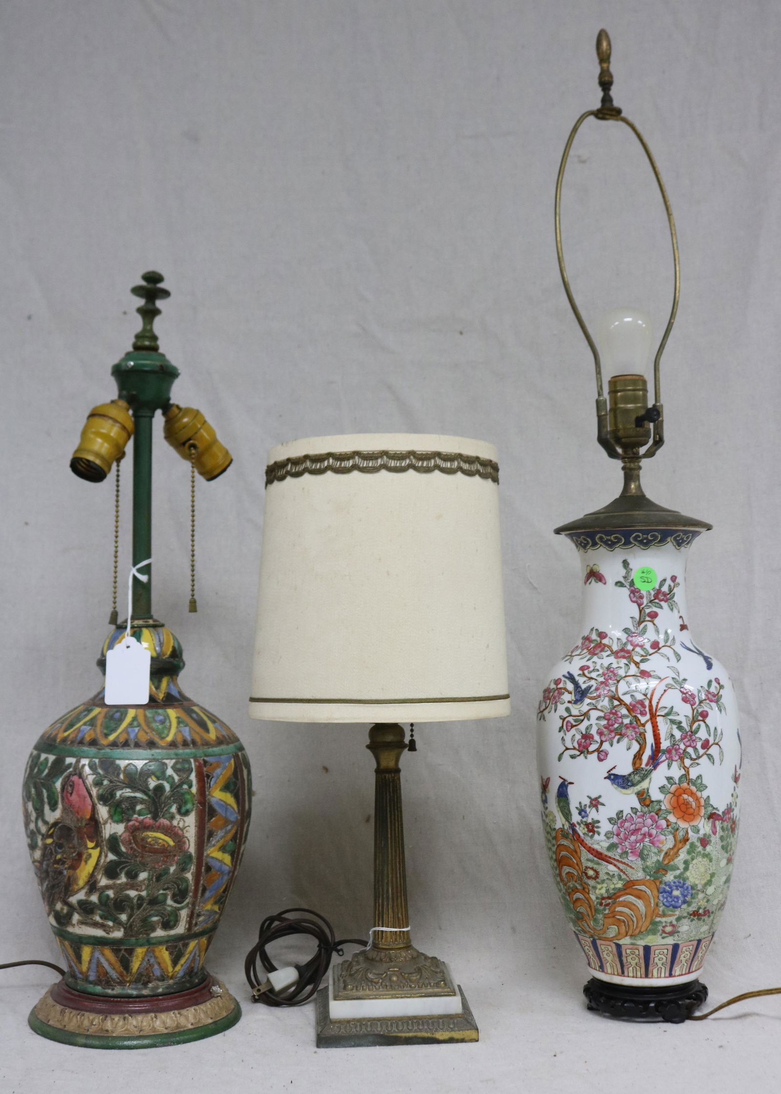 THREE 20TH C. TABLE LAMP, VARIOUS DESIGNS, 18 (1 of 1)